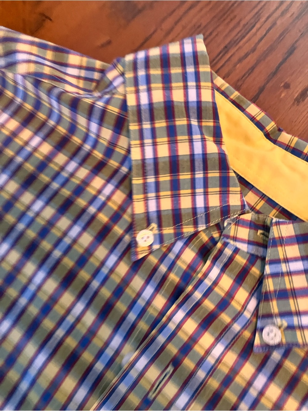 Vintage Chaps Ralph Lauren Plaid Short Sleeve Button Down Shirt Men’s L